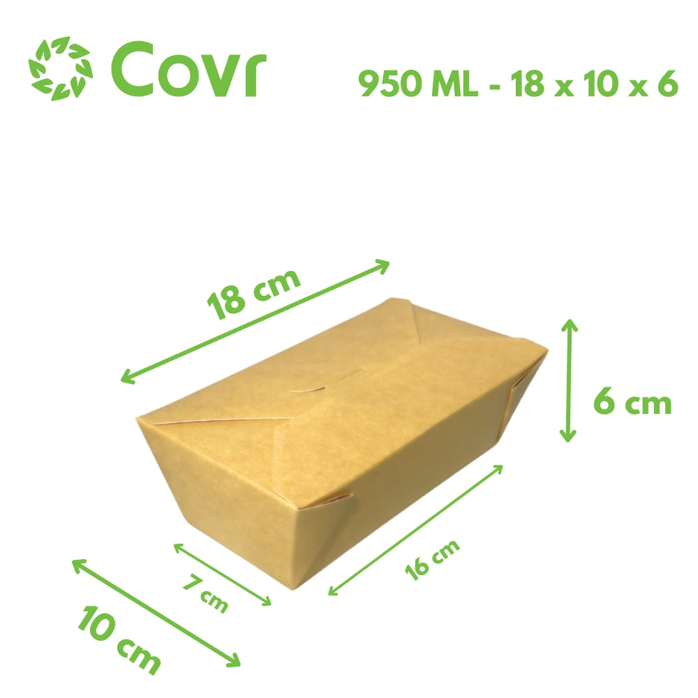 Boîtes repas 950 ml - 32 oz en carton kraft (675 unités)