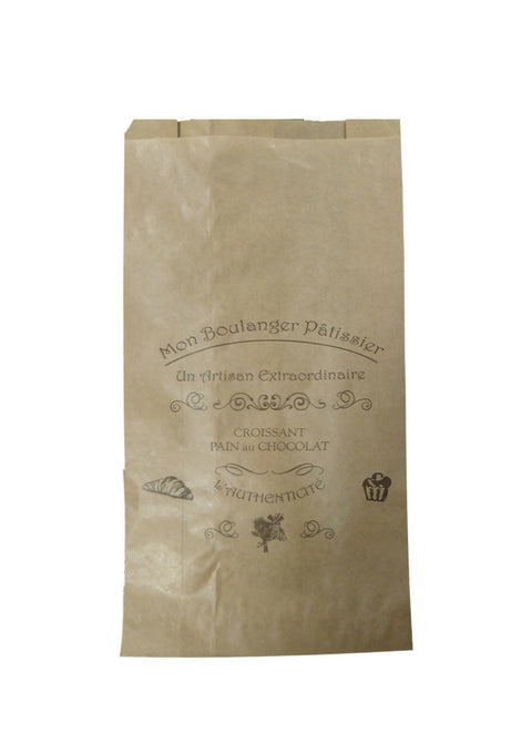Sac croissant N°102 35gr blanc ou brun imprimé 120+50x210 (1000 unités)
