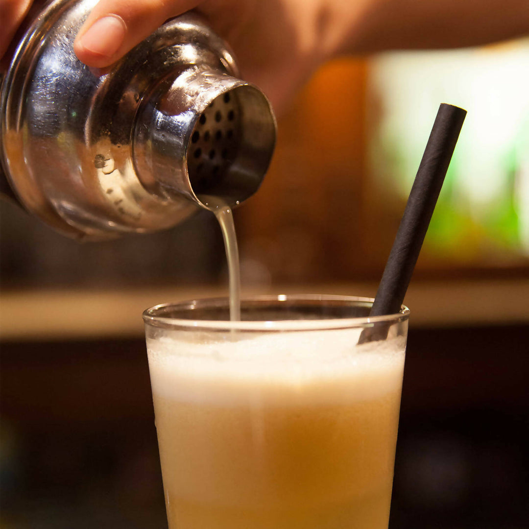 24 boites de 140 pailles Longdrink papier entièrement noir = 3.360 pcs | 8 mm x 195 mm | fabriqué en France