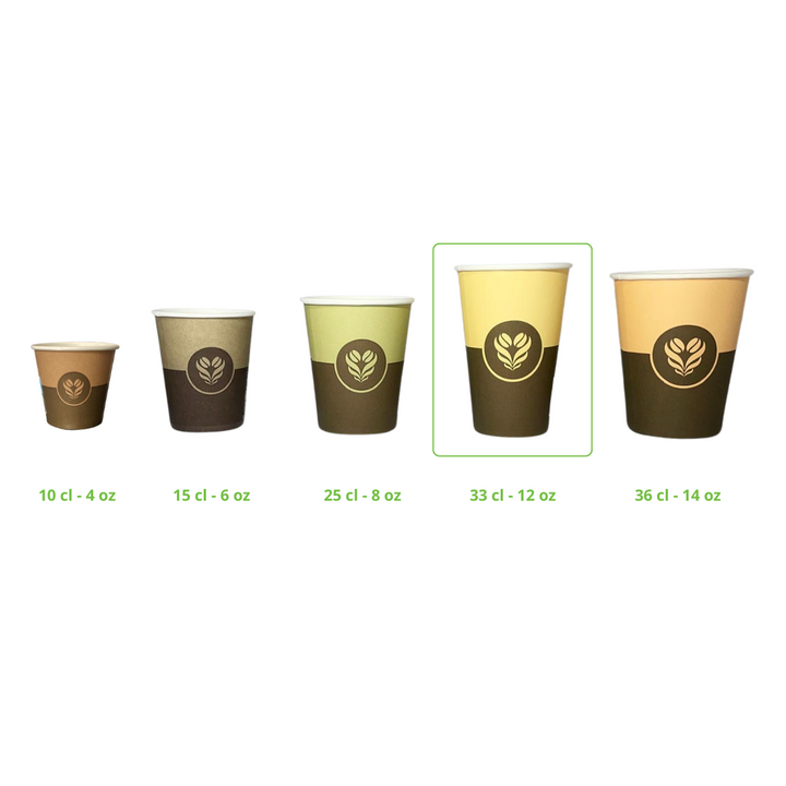 Gobelets Décor Barista 33 cl - 12 oz - 280 + 18 g/m²