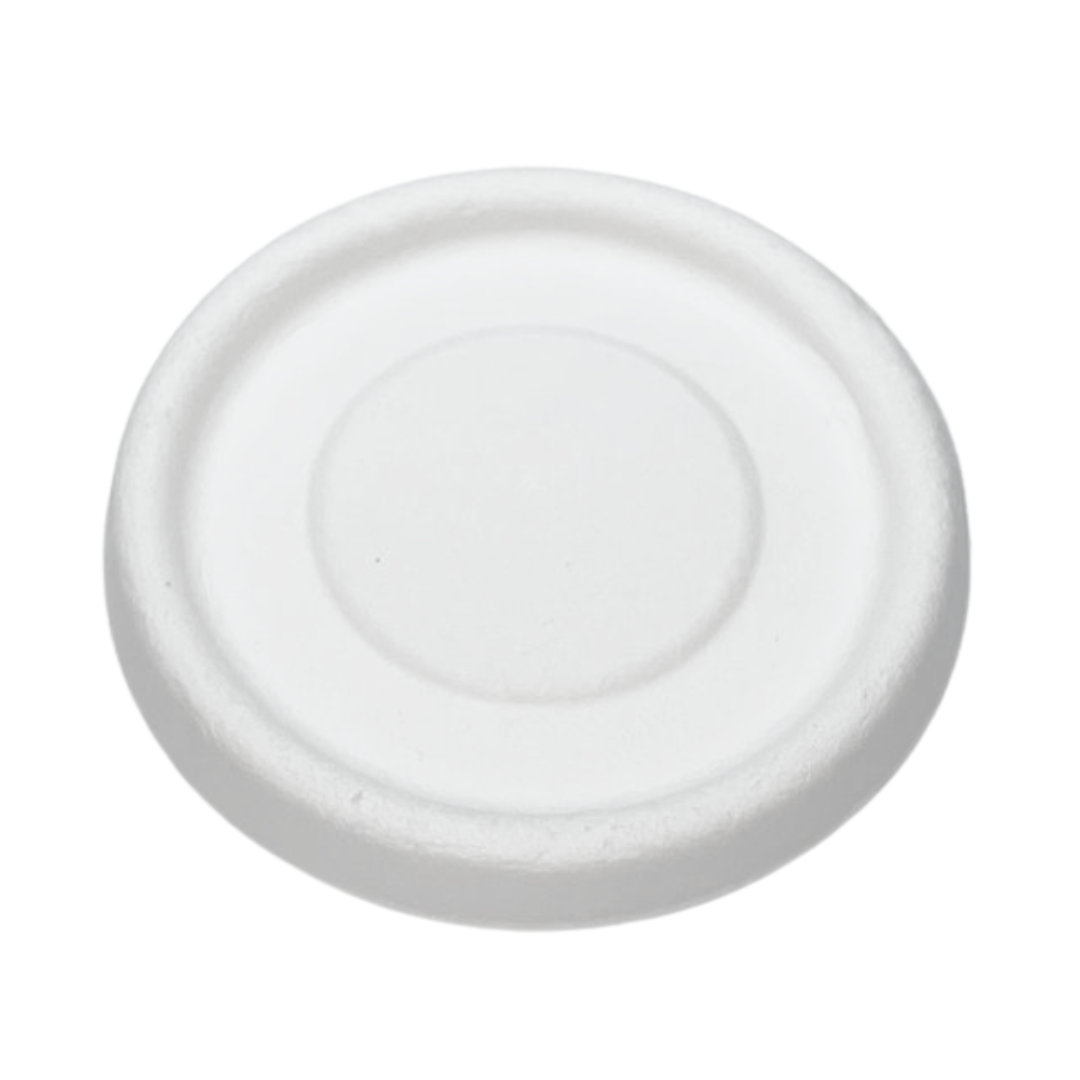 Couvercle en Bagasse blanc Ø 62/63 mm (1000 unités)
