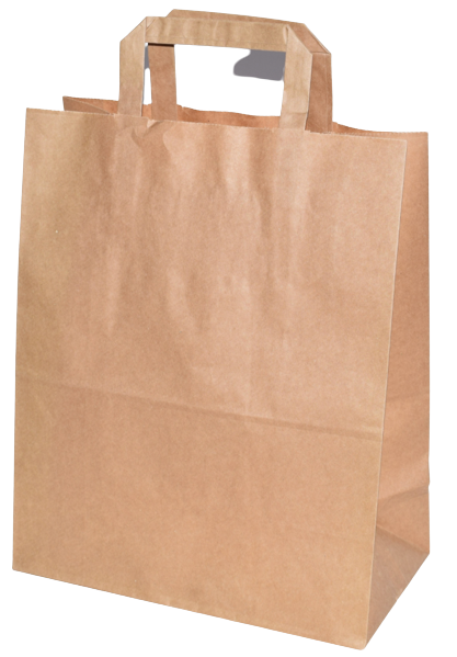 Sacs 26+14x30 cm en papier Kraft brun 80 gr 