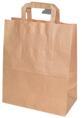 Sacs 26+14x30 cm en papier Kraft brun 80 gr 