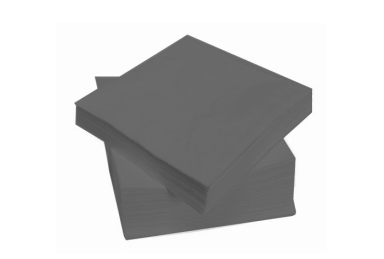 Serviettes 2 plis 20 x 20 cm noir (4000 unités)