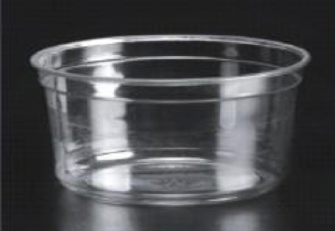 Pots plastiques transparents traiteurs/épiceries 11,7 x 9,9 x 6,1 cm