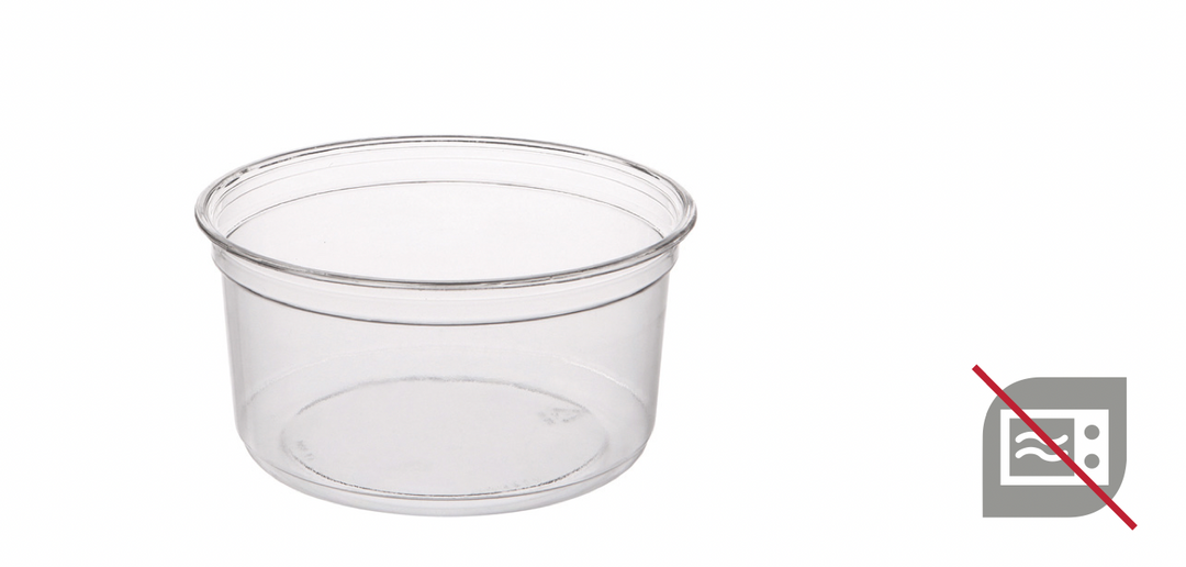 Pots plastiques transparents traiteurs/épiceries 11,7 x 6 cm 