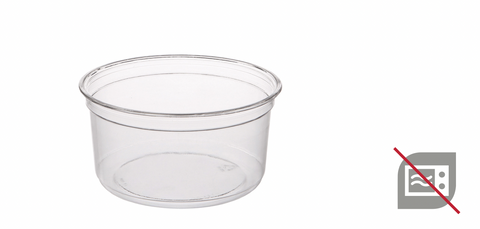 Pots plastiques transparents traiteurs/épiceries 11,7 x 6 cm 
