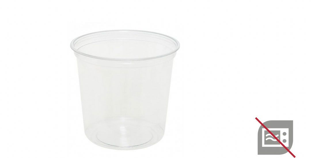 Pots plastiques transparents traiteurs/épiceries