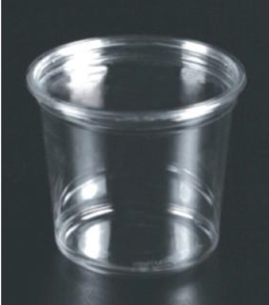 Pots plastiques transparents traiteurs/épiceries 11,7 x 8,8 x 10, 5 cm