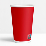 Gobelets carton rouges 50 cl / 16 oz boissons froides - 12 + 260 + 15 g/m²
