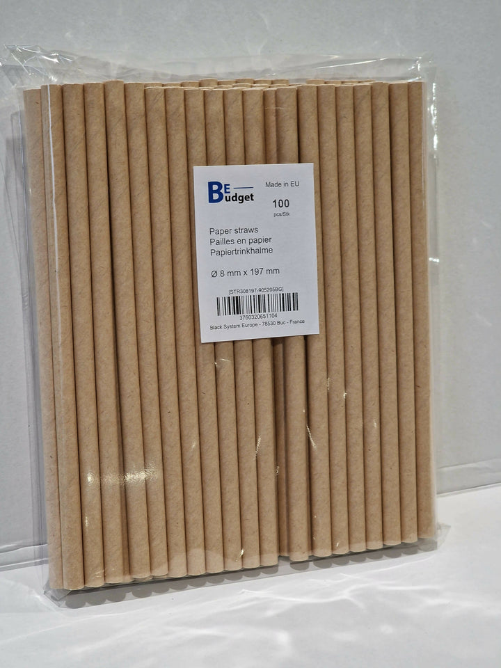 Palette de 144 000 pailles en papier | 8 mm x 197 mm| Fabriquées en Europe