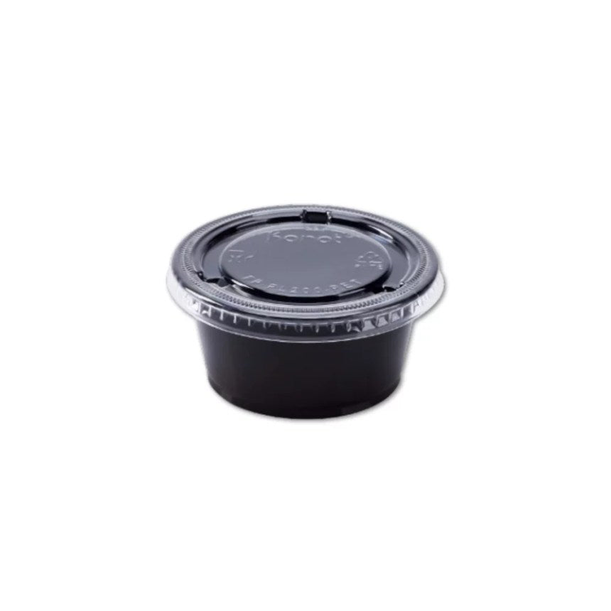 Pot à sauce noir 2oz / 60mL