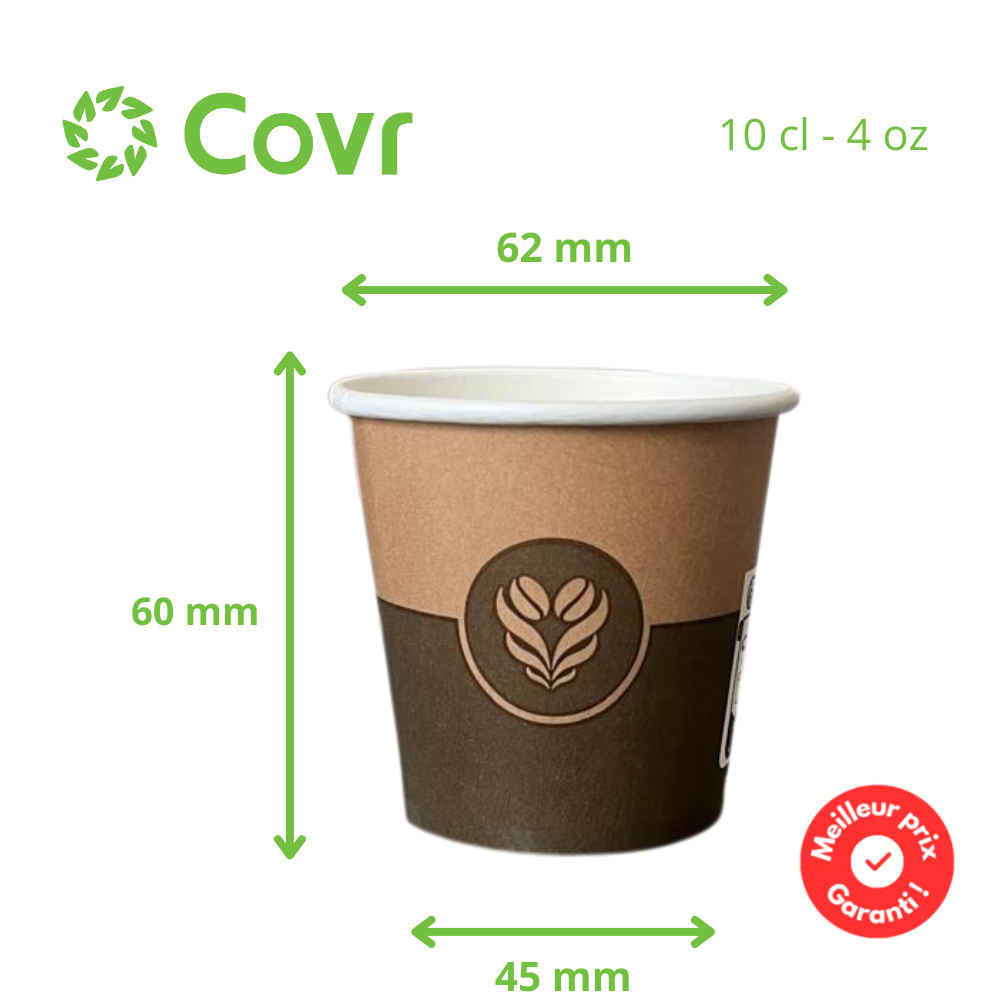 Gobelets Décor Barista 10/12 cl - 4 oz - 190 + 15 g/m²