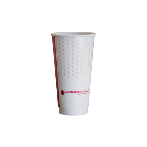 Gobelets carton double paroi 55 cl / 20 oz personnalisés (1 200 unités ou +)