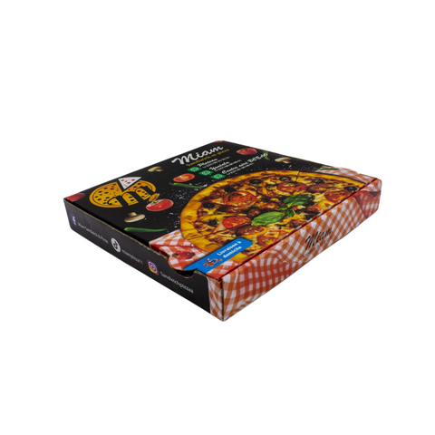 Boîtes pizza&nbsp;Kraft blanc personnalisées