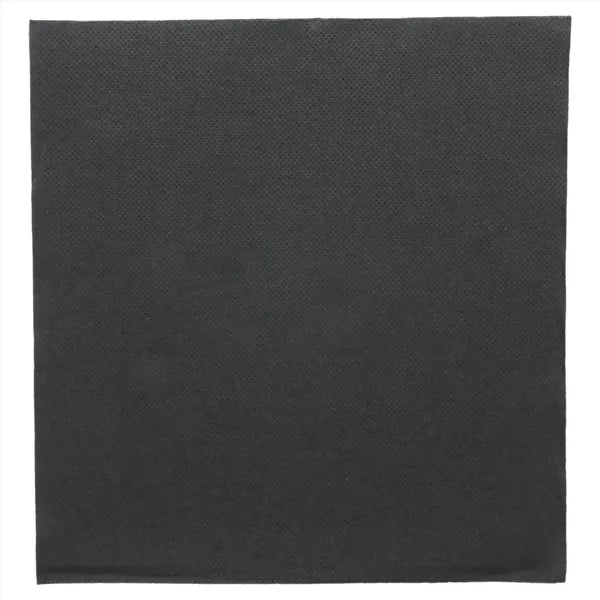 Serviette 38x38 - 2 couches pliées 1/4 noir 