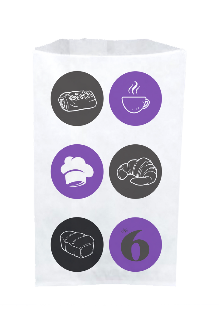 Sac croissant N°106 gamme "Nuance" 35gr blanc ou brun imprimé 170+70x350 (1000 unités)