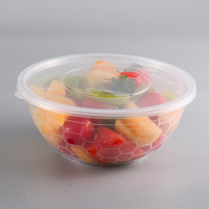 Bol rond blanc PP bobun 900ml + couvercle