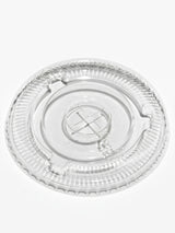 Couvercle plat 78 mm rPET Milkshake avec passage de paille