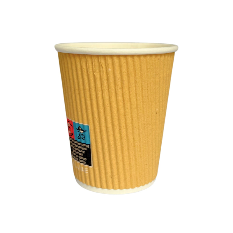 Gobelet Carton Triple Paroi Strié 8 oz / 25 cl