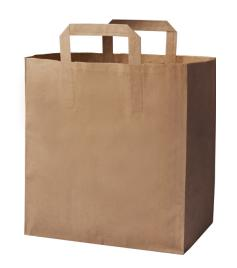 Sac kraft brun recyclé 260+170X260MM 70GSM (250 unités)