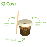 Gobelet Carton 4 oz / 10 cl Décor Barista + Marquage SUP et Triman