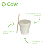 Gobelets carton blancs 10-12 cl / 4 oz - 185 + 15 g/m²