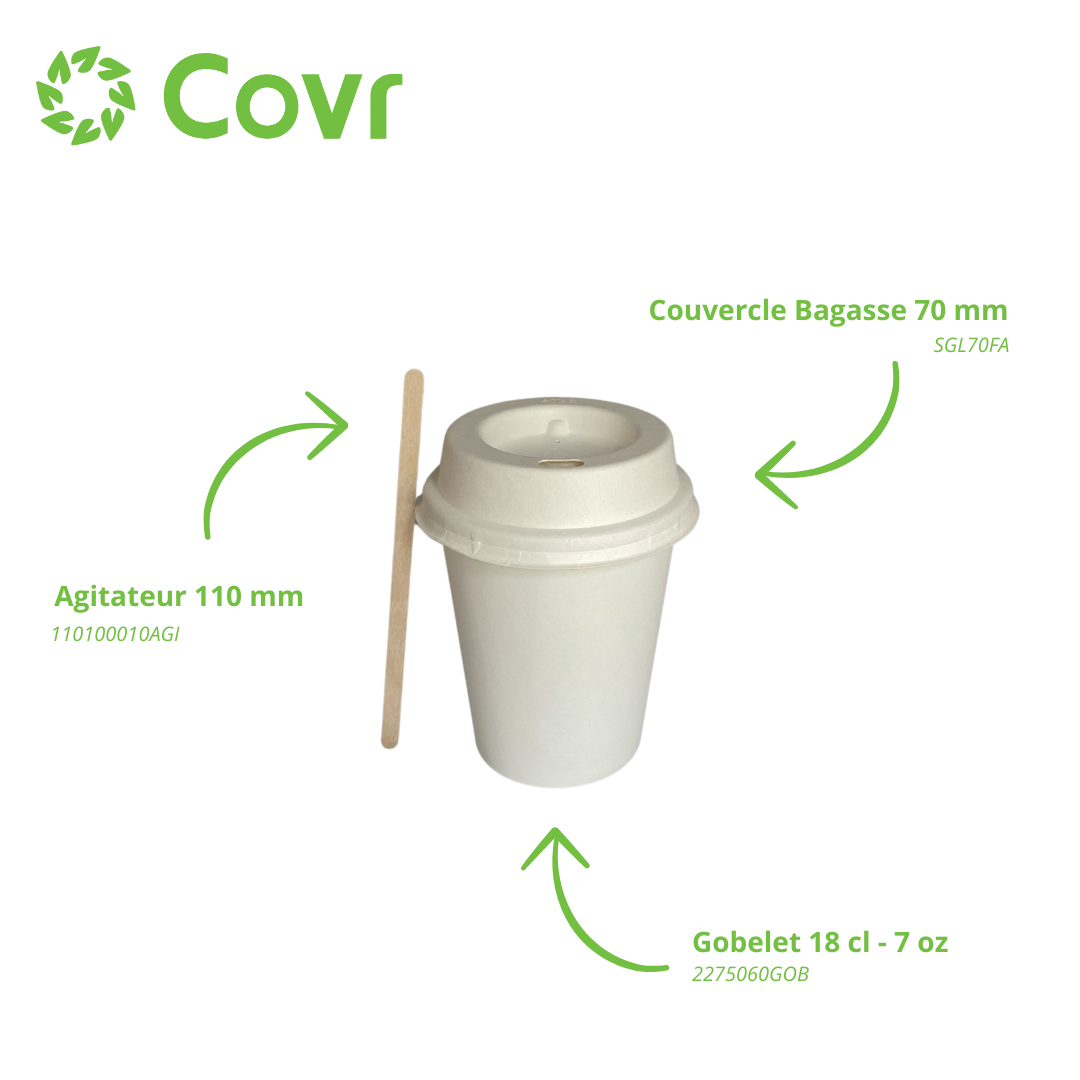 Gobelets carton blancs Café 18 cl / 6 oz (1 Palette / 54 000)