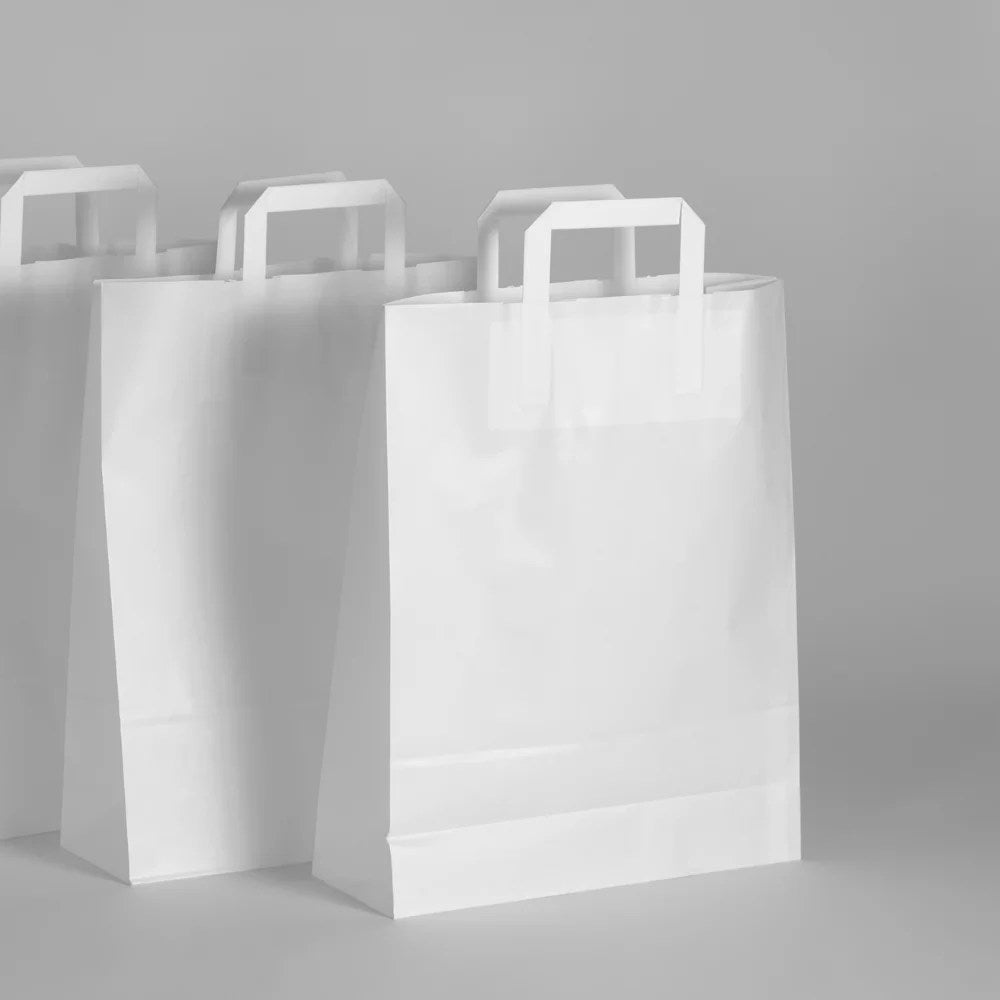 Sac blanc 70g poignées plates