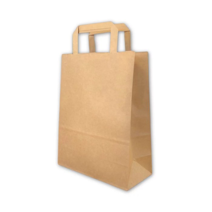 Sac kraft 80g poignées plates