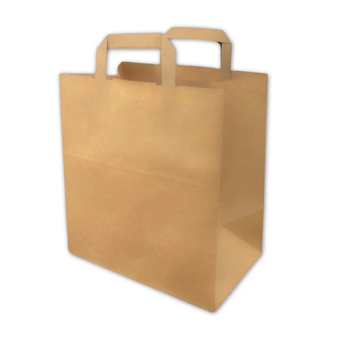 Sac kraft 80g poignées plates