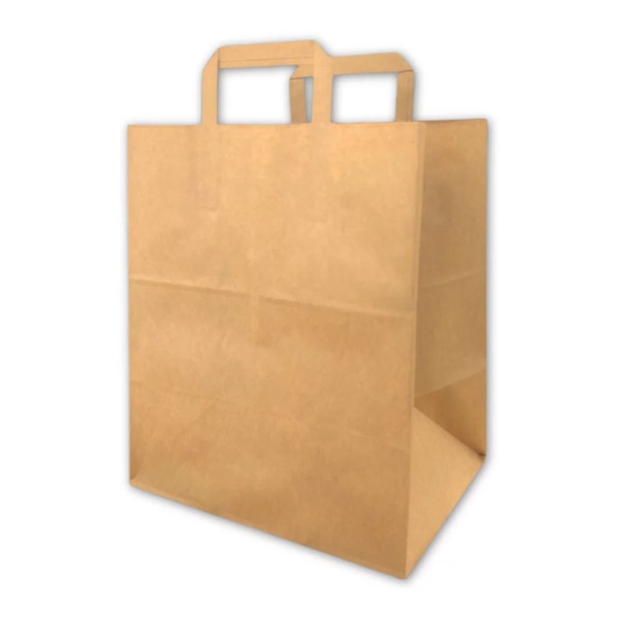 Sac kraft 80g poignées plates