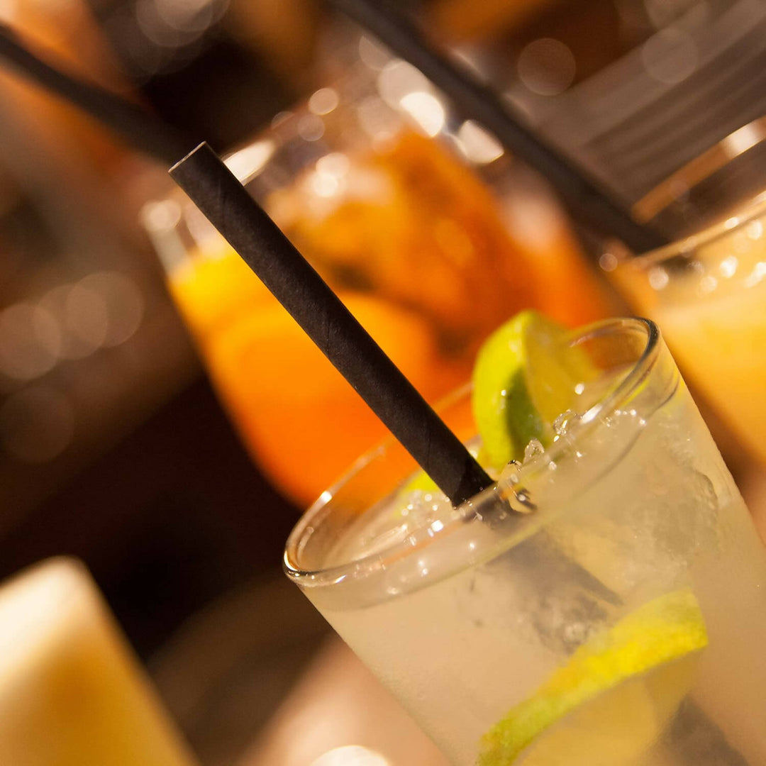 24 boites de 140 pailles Longdrink en papier blanc = 3.360 pièces| 8 mm x 195 mm| Fabriquées en Autriche