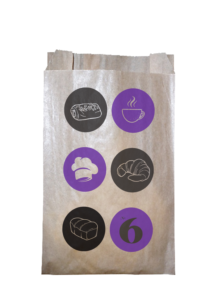 Sac croissant N°106 gamme "Nuance" 35gr blanc ou brun imprimé 170+70x350 (1000 unités)