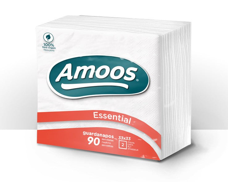 Serviettes blanches 33x33