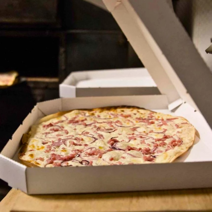 Boîte Tarte Flambée Neutre Blanche 42 x 31 x 3,5 cm