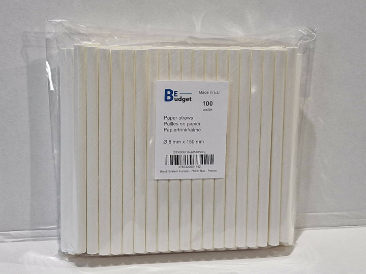 Palette de 172 800 pailles en papier | 8 mm x 150 mm| Fabriquées en Europe