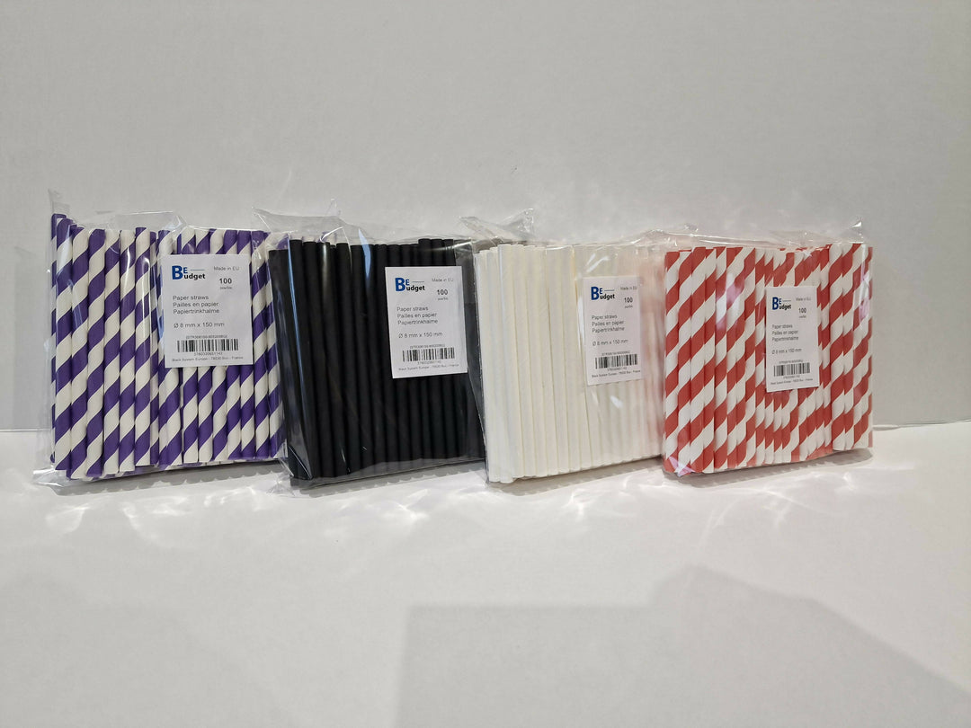 Palette de 172 800 pailles en papier | 8 mm x 150 mm| Fabriquées en Europe