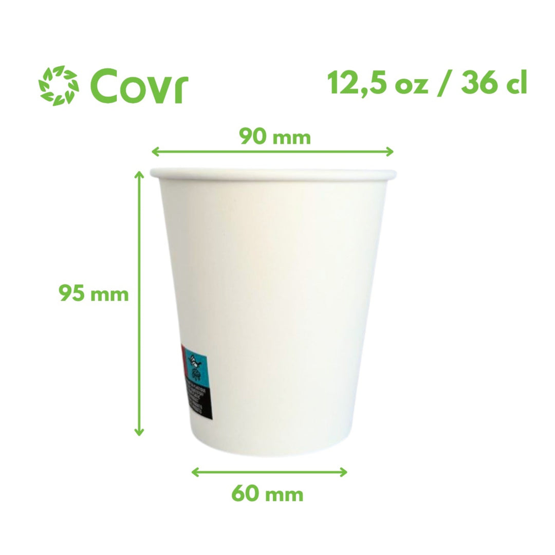 Gobelet carton blanc 12,5 oz / 36 cl