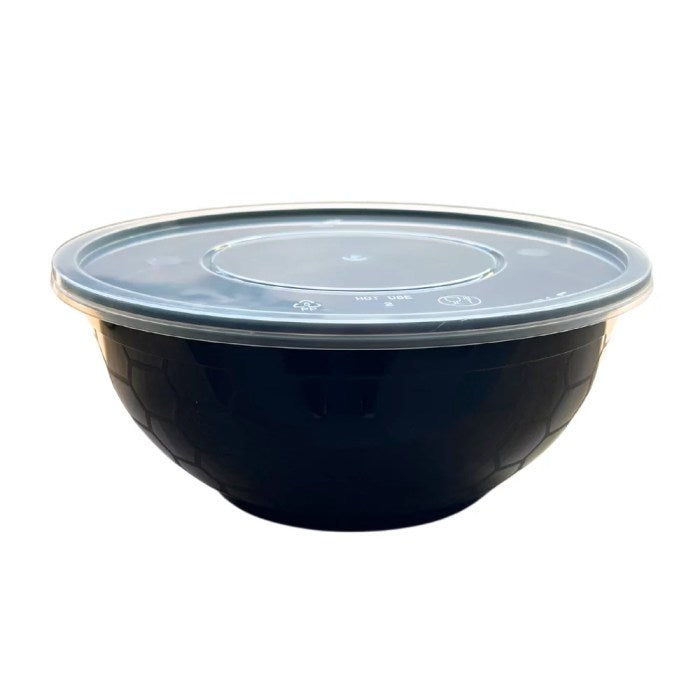 Bol rond noir PP bobun 1050ml + couvercle