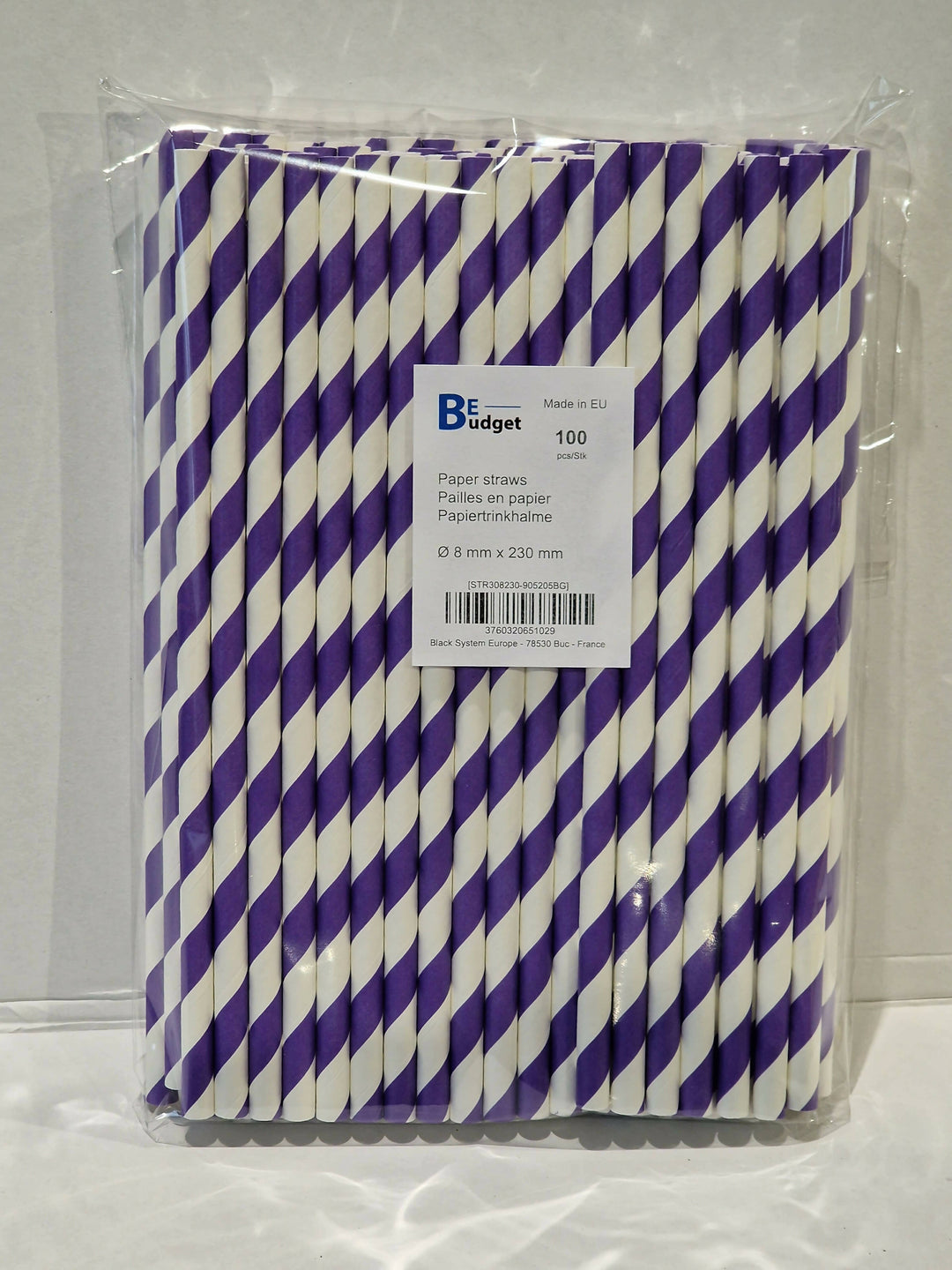 Palette de 115 200 pailles en papier | 8 mm x 230 mm| Fabriquées en Europe