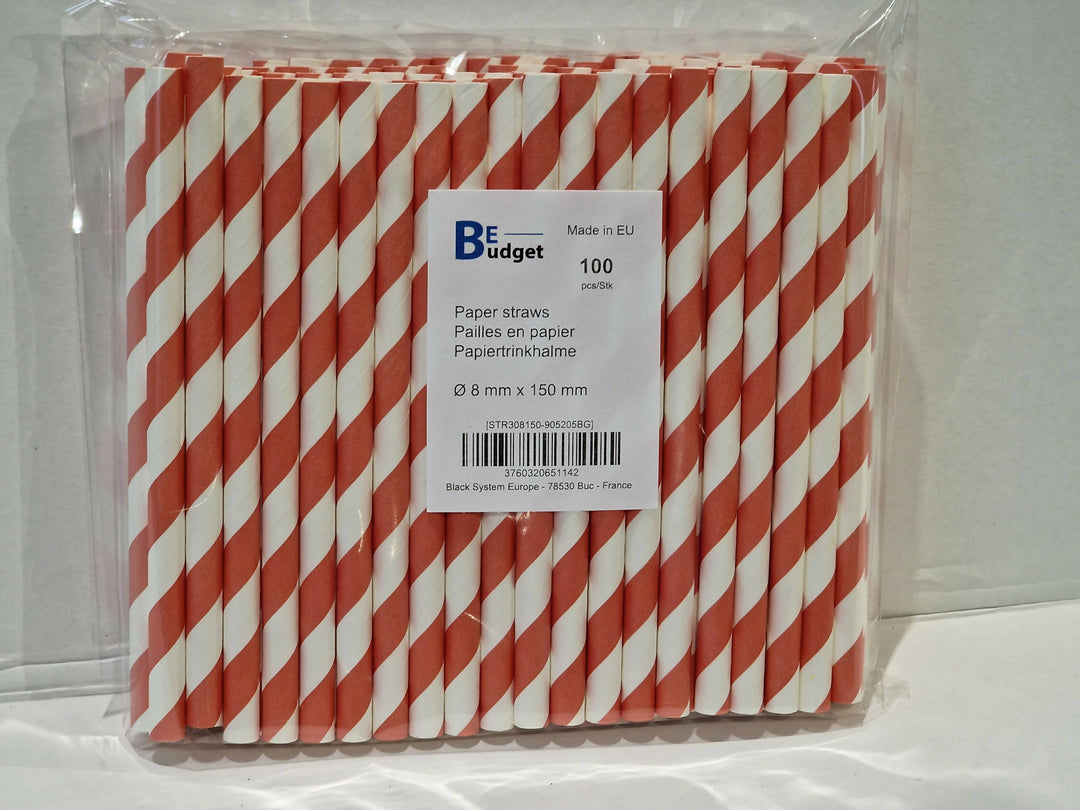 Palette de 172 800 pailles en papier | 8 mm x 150 mm| Fabriquées en Europe