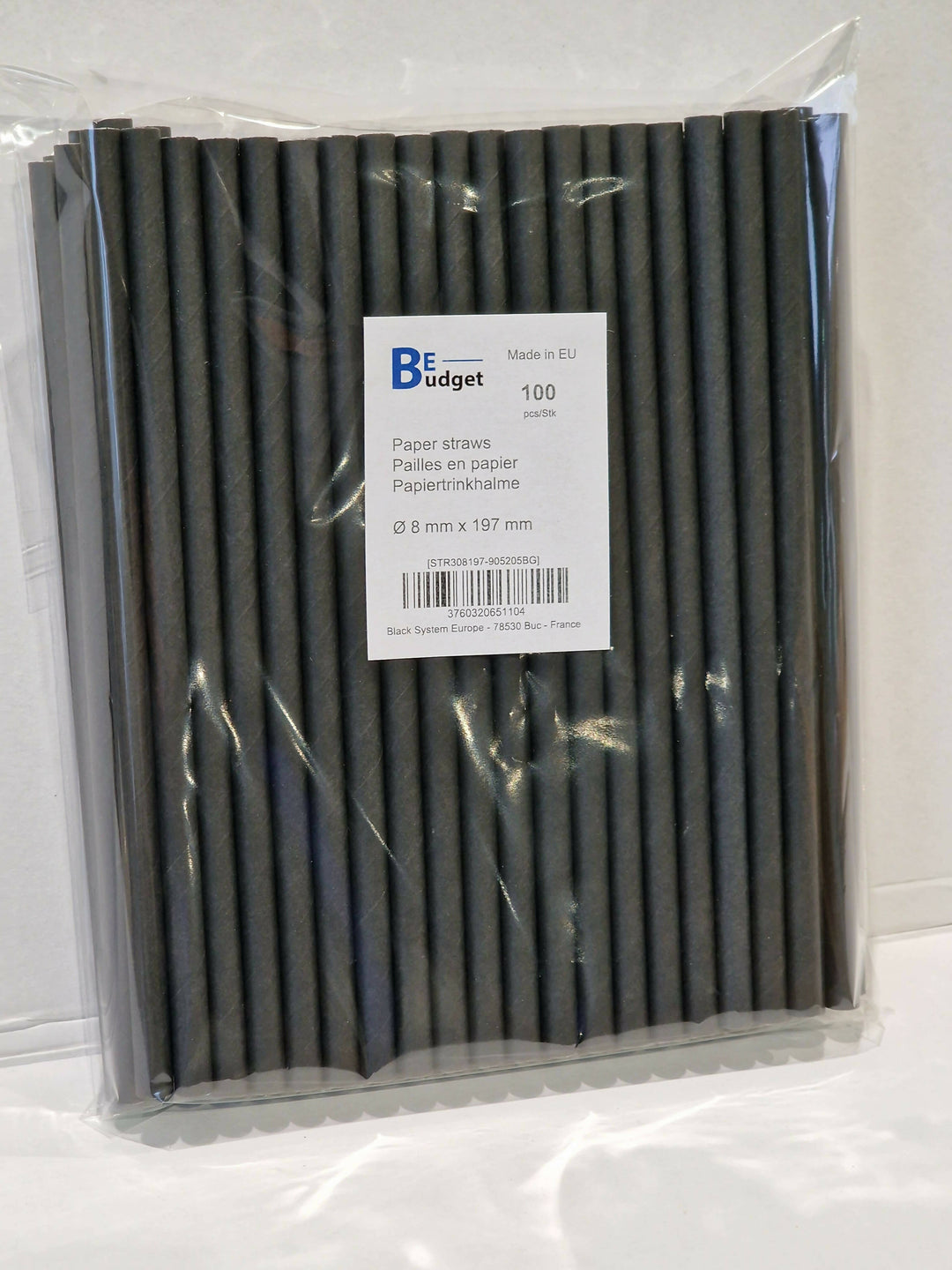 Palette de 144 000 pailles en papier | 8 mm x 197 mm| Fabriquées en Europe