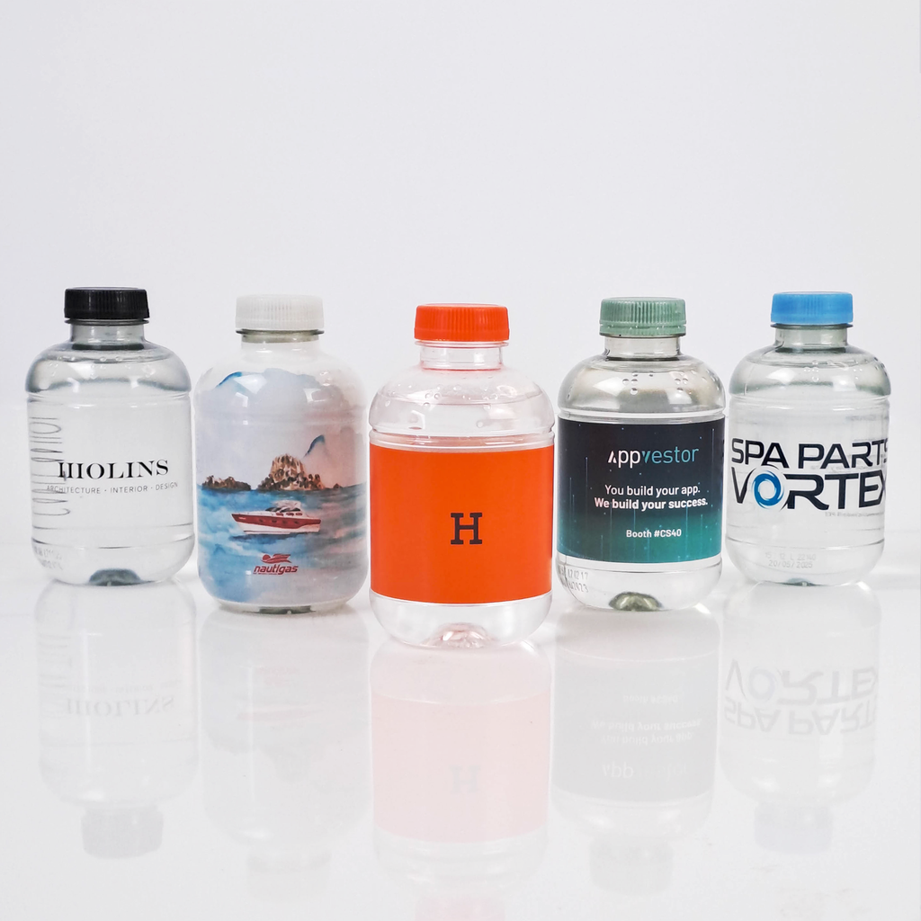 Bouteille d'eau en PET recyclé 25 cl - modèles multiples