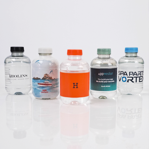 Bouteille d'eau en PET recyclé 25 cl - modèles multiples