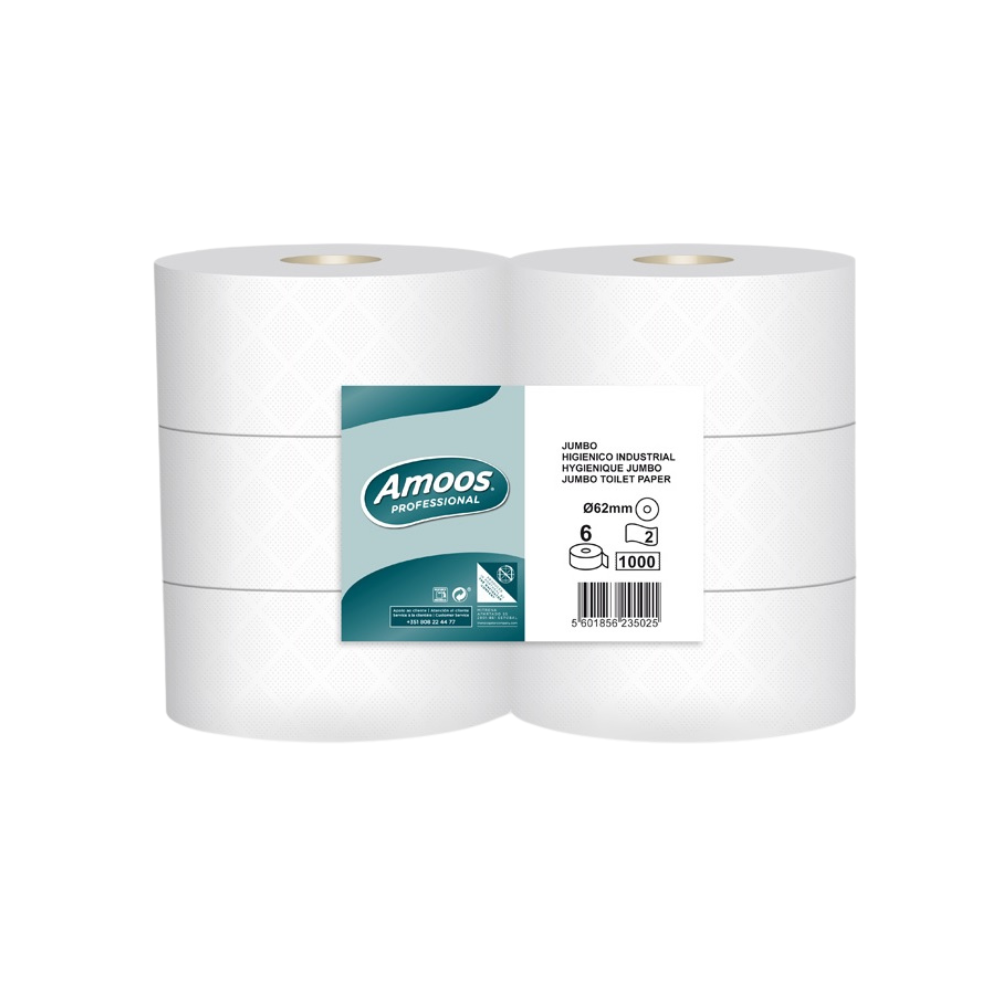 Papier hygiénique Maxi Jumbo 6 rouleaux 1000 feuilles