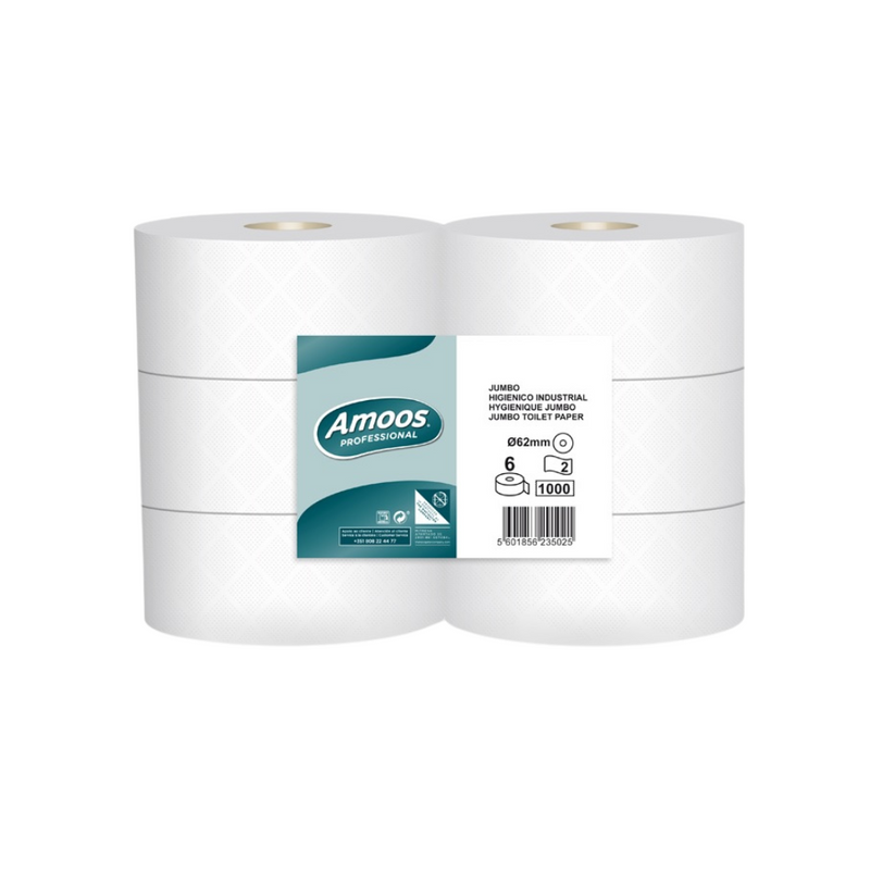 Papier hygiénique Maxi Jumbo 6 rouleaux 1000 feuilles