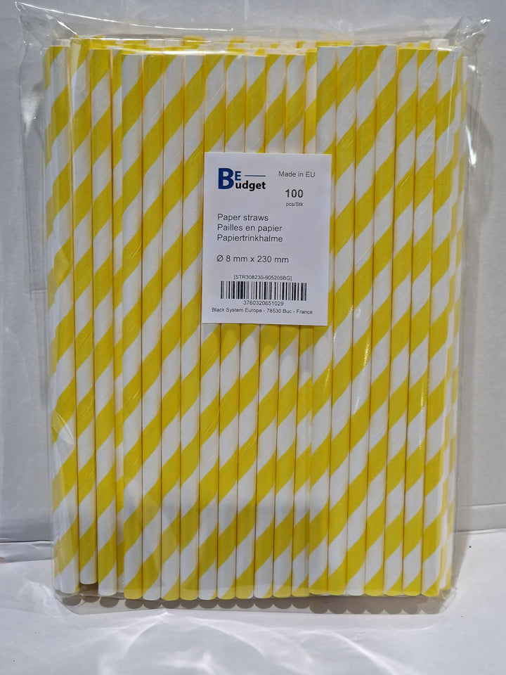 Palette de 115 200 pailles en papier | 8 mm x 230 mm| Fabriquées en Europe