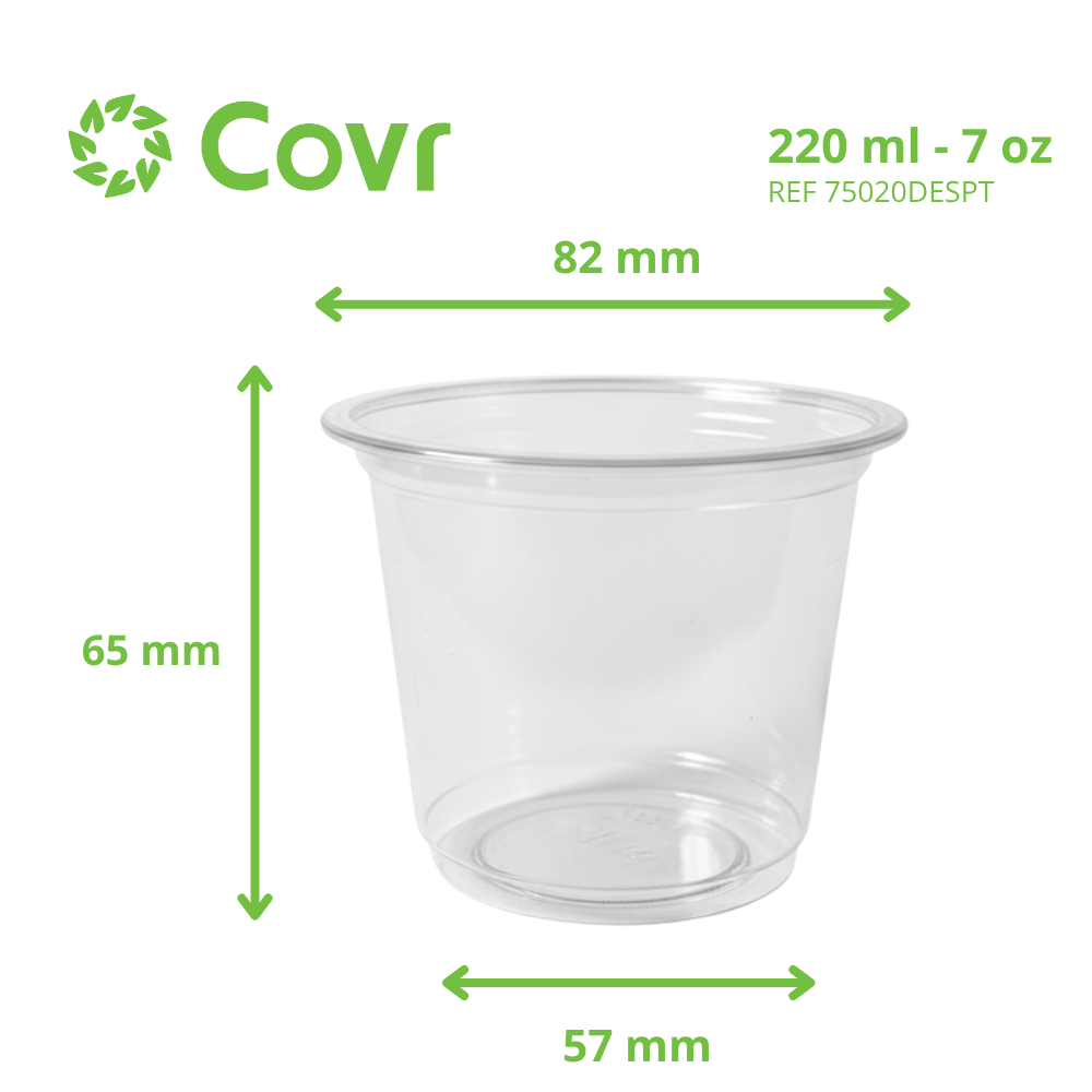 Pot dessert en Plastique PET 7 oz / 220 ml