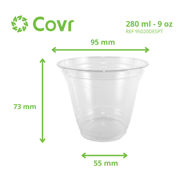 Pot dessert en plastique PET 9 oz / 250 ml
